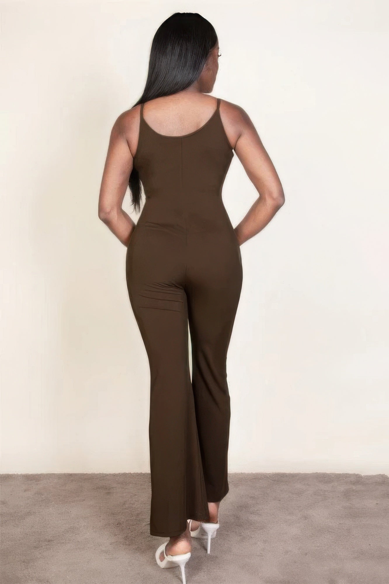 Ribbed sleeveless wide leg jumpsuit - Nova Store