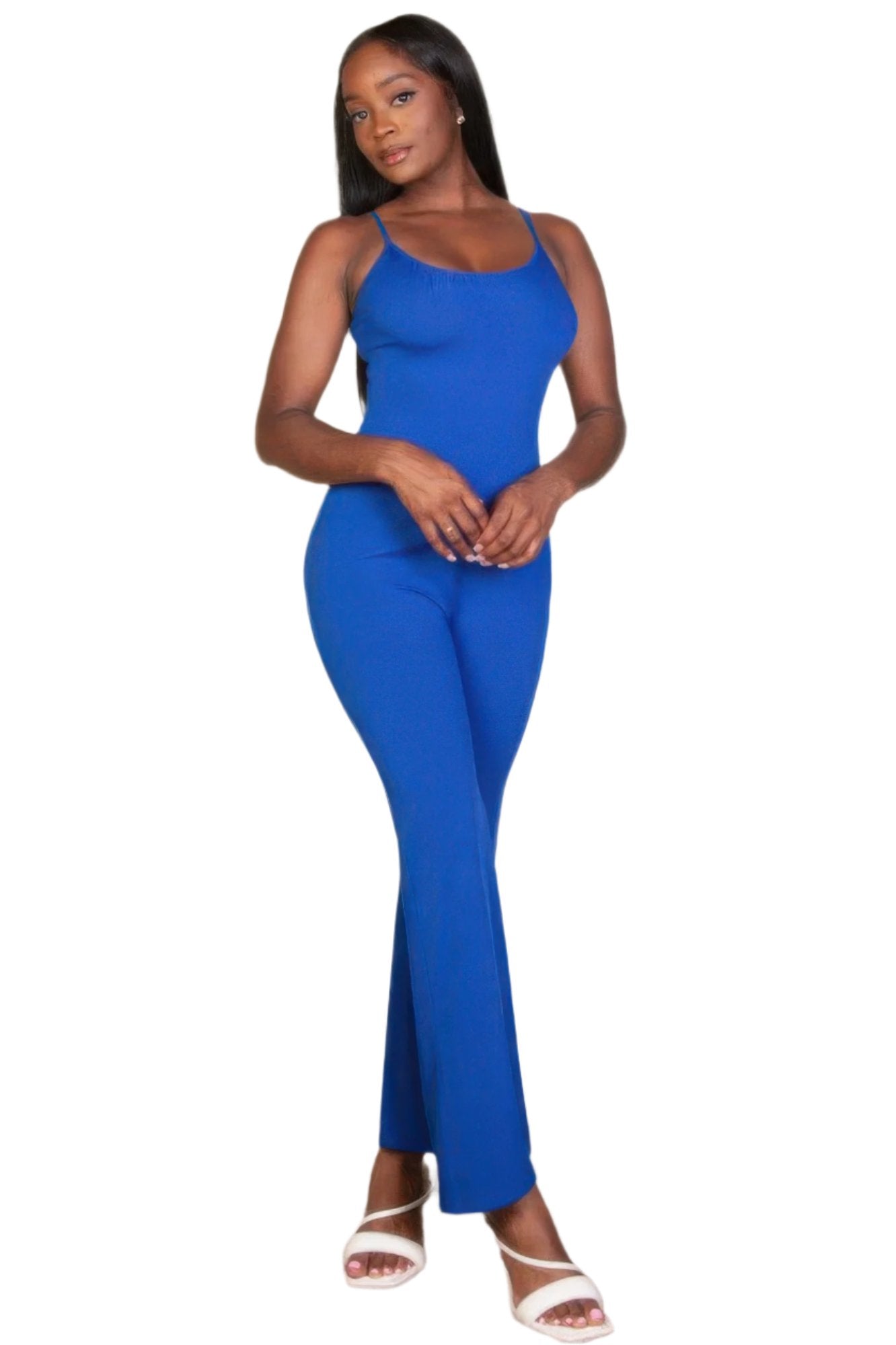 Ribbed sleeveless wide leg jumpsuit - Nova Store