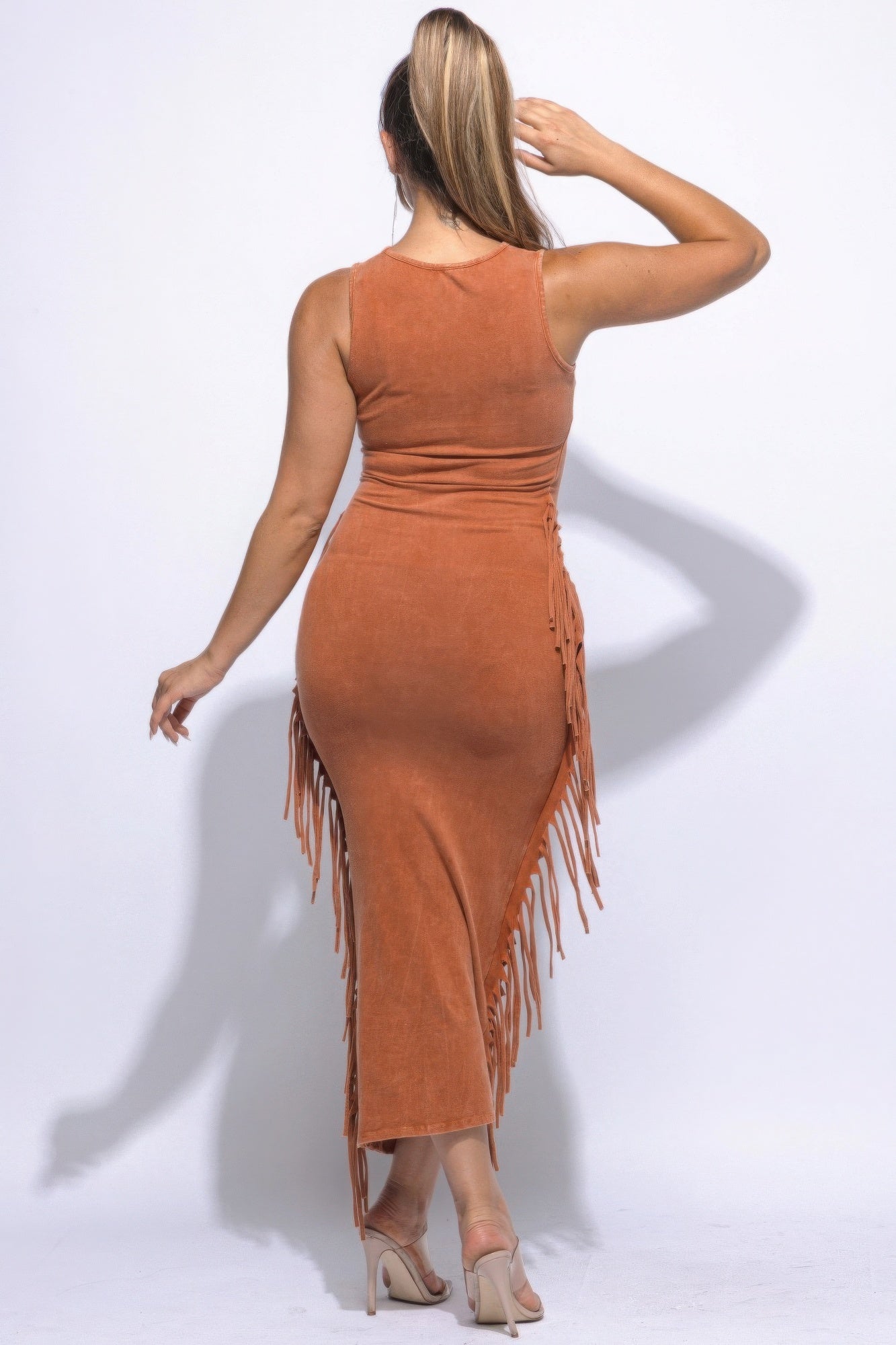 Fringe Cut Out Maxi Dress - Nova Store