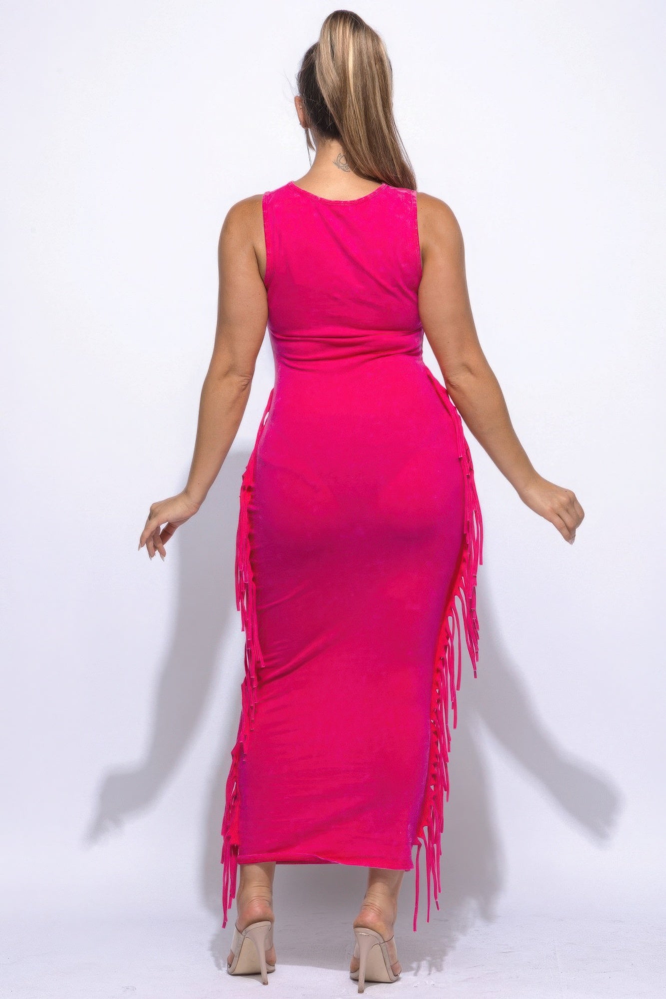 Fringe Cut Out Maxi Dress - Nova Store