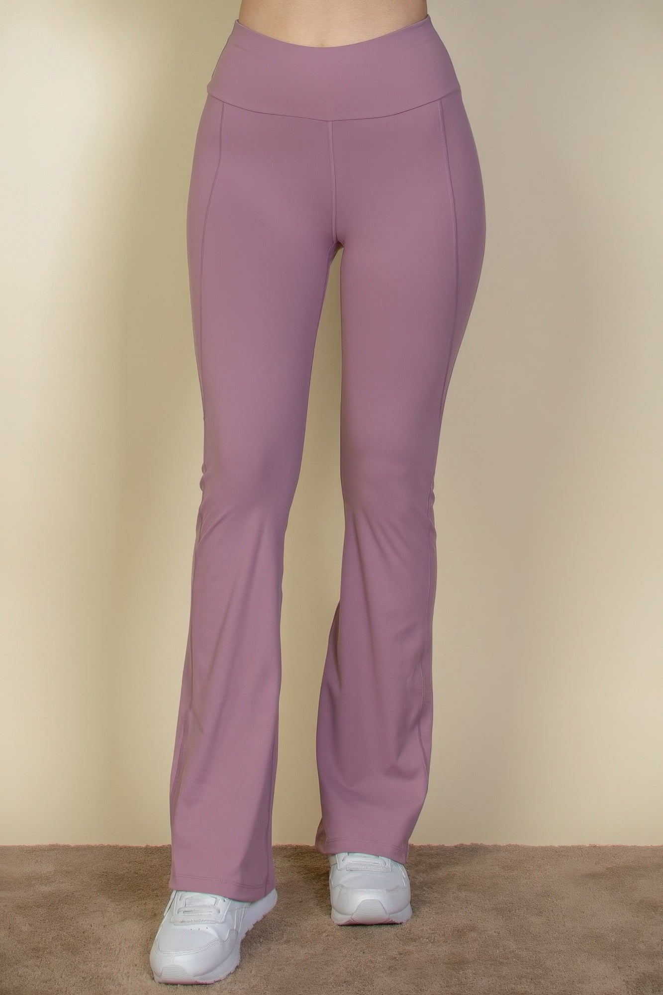 Wide waistband flare leg pants - Nova Store