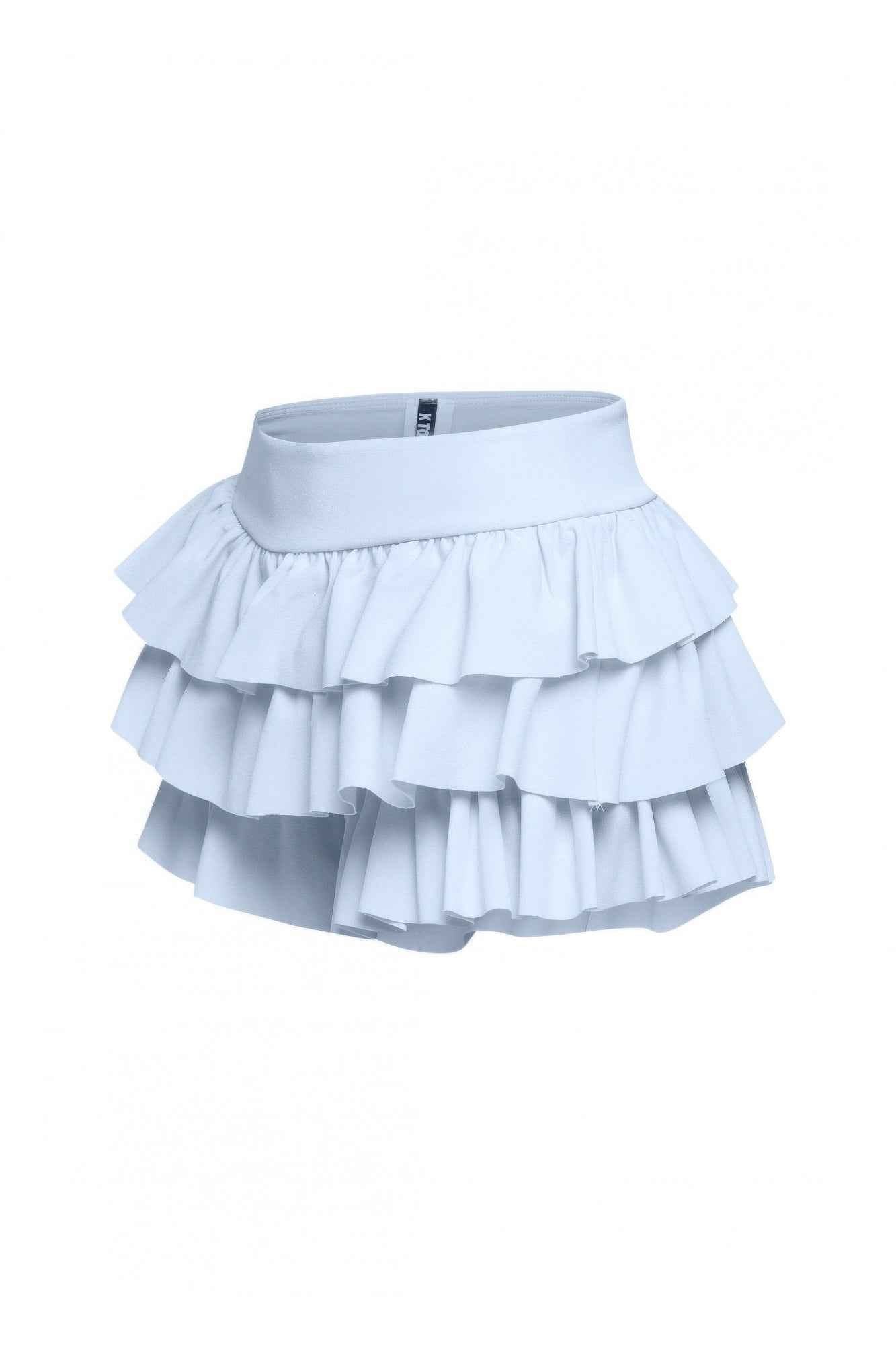 Plus Size Solid Ruffled Shorts