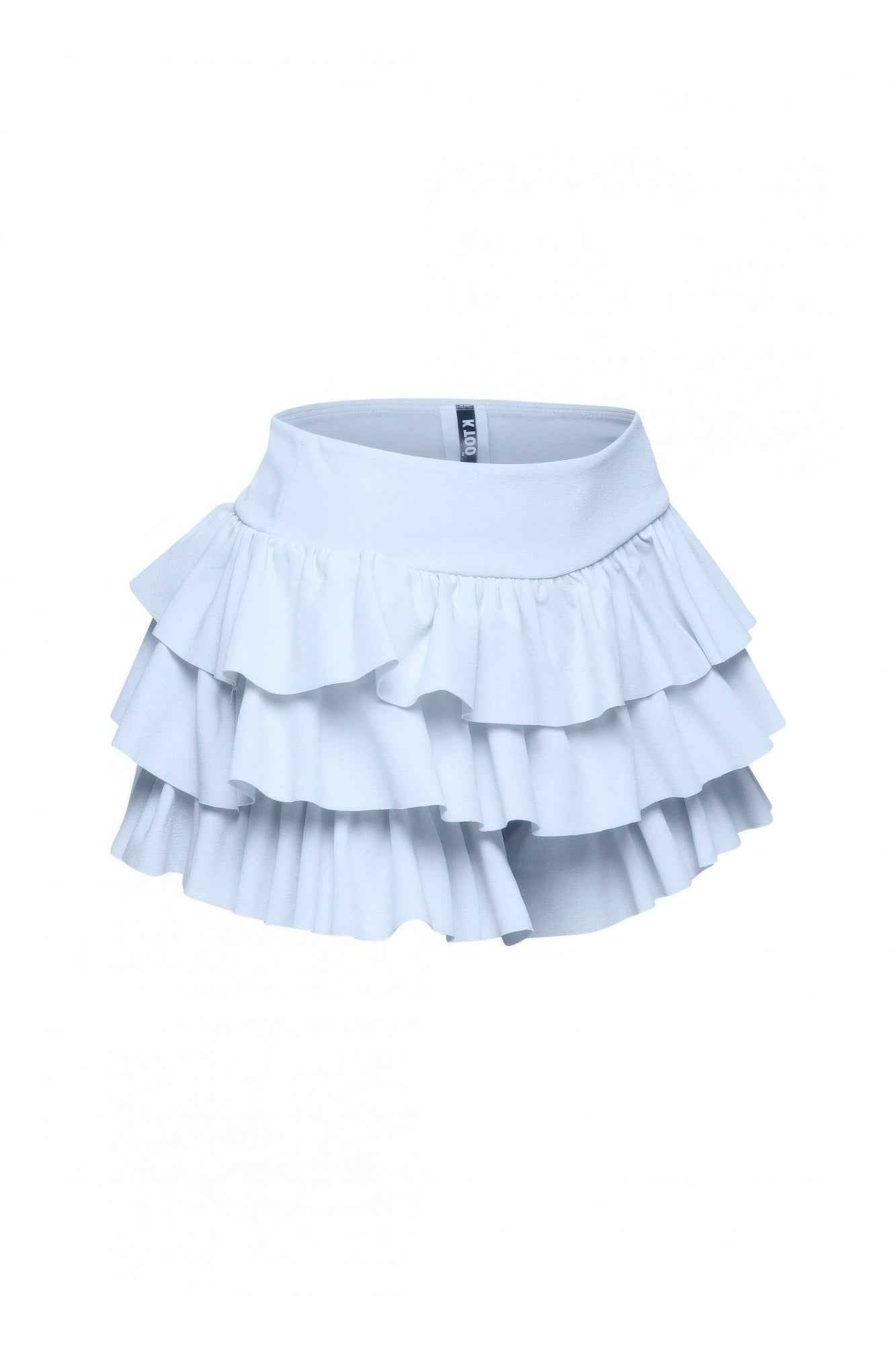 Plus Size Solid Ruffled Shorts