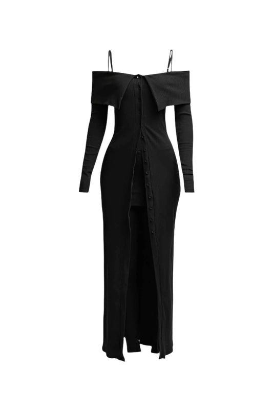 Plus Size Long Length Top & Skirt Leggings Set