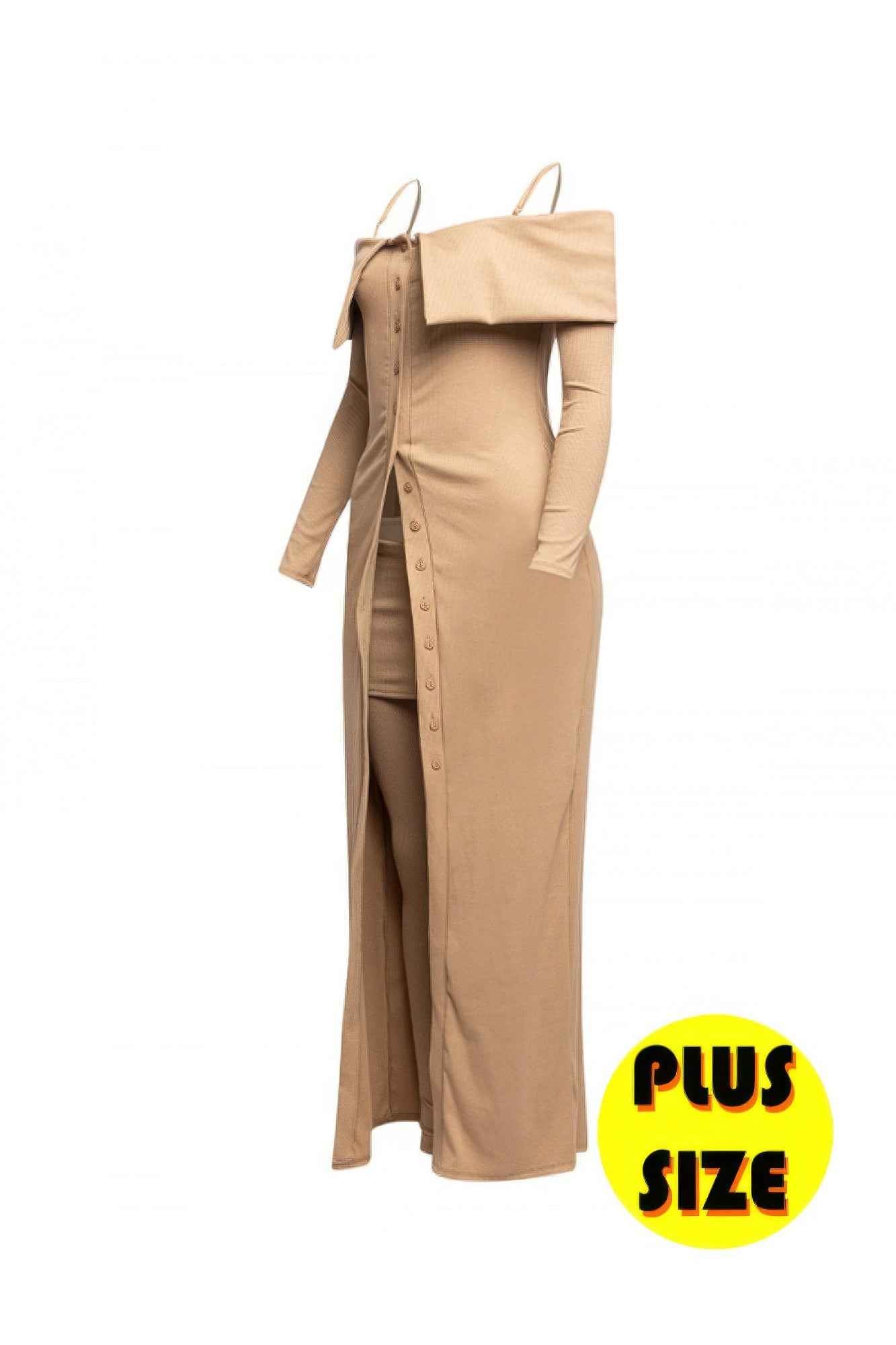 Plus Size Long Length Top & Skirt Leggings Set