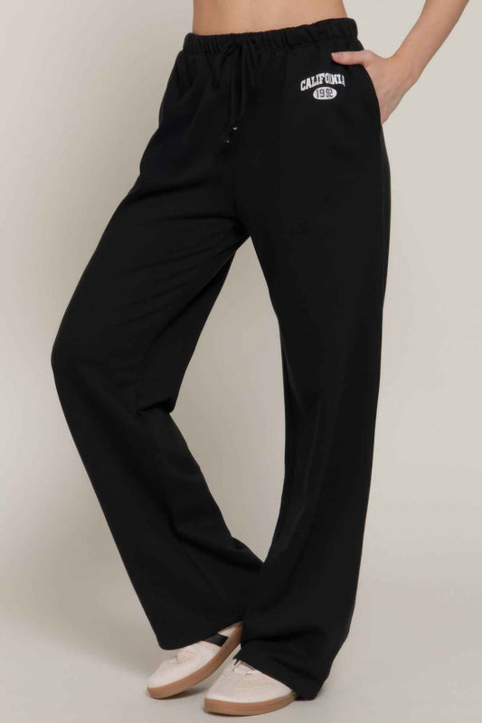 Waistband Print Detail Sweatpants