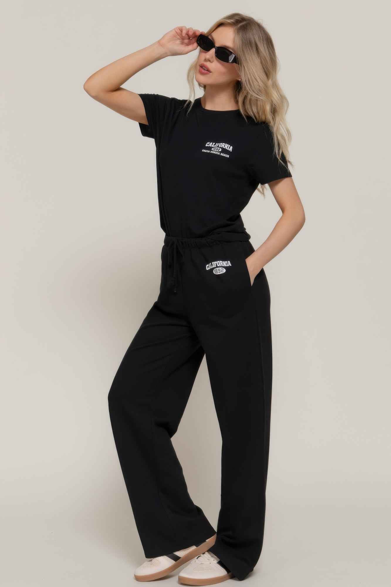 Waistband Print Detail Sweatpants