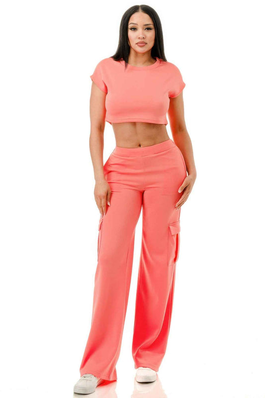 Wide Pants Cargo Set