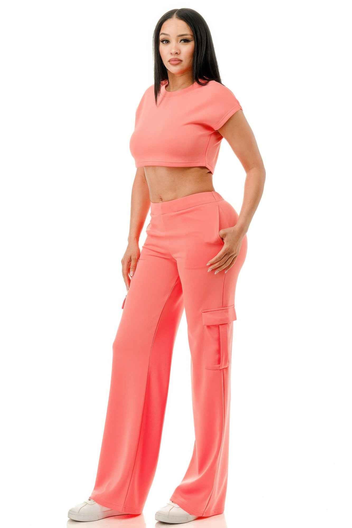 Wide Pants Cargo Set