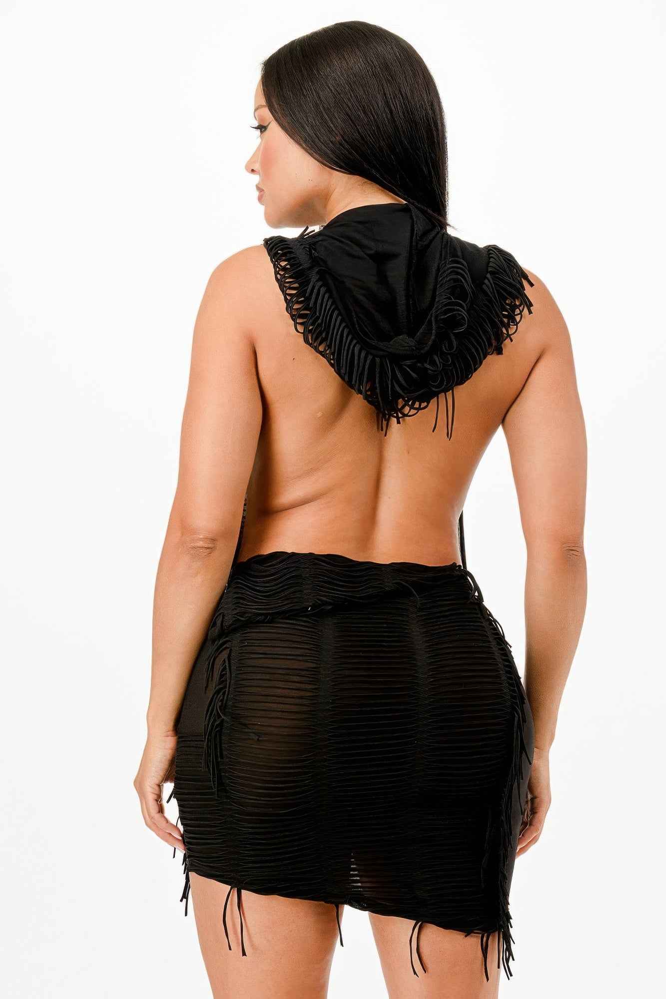 Hooded Bodycon Short Dress