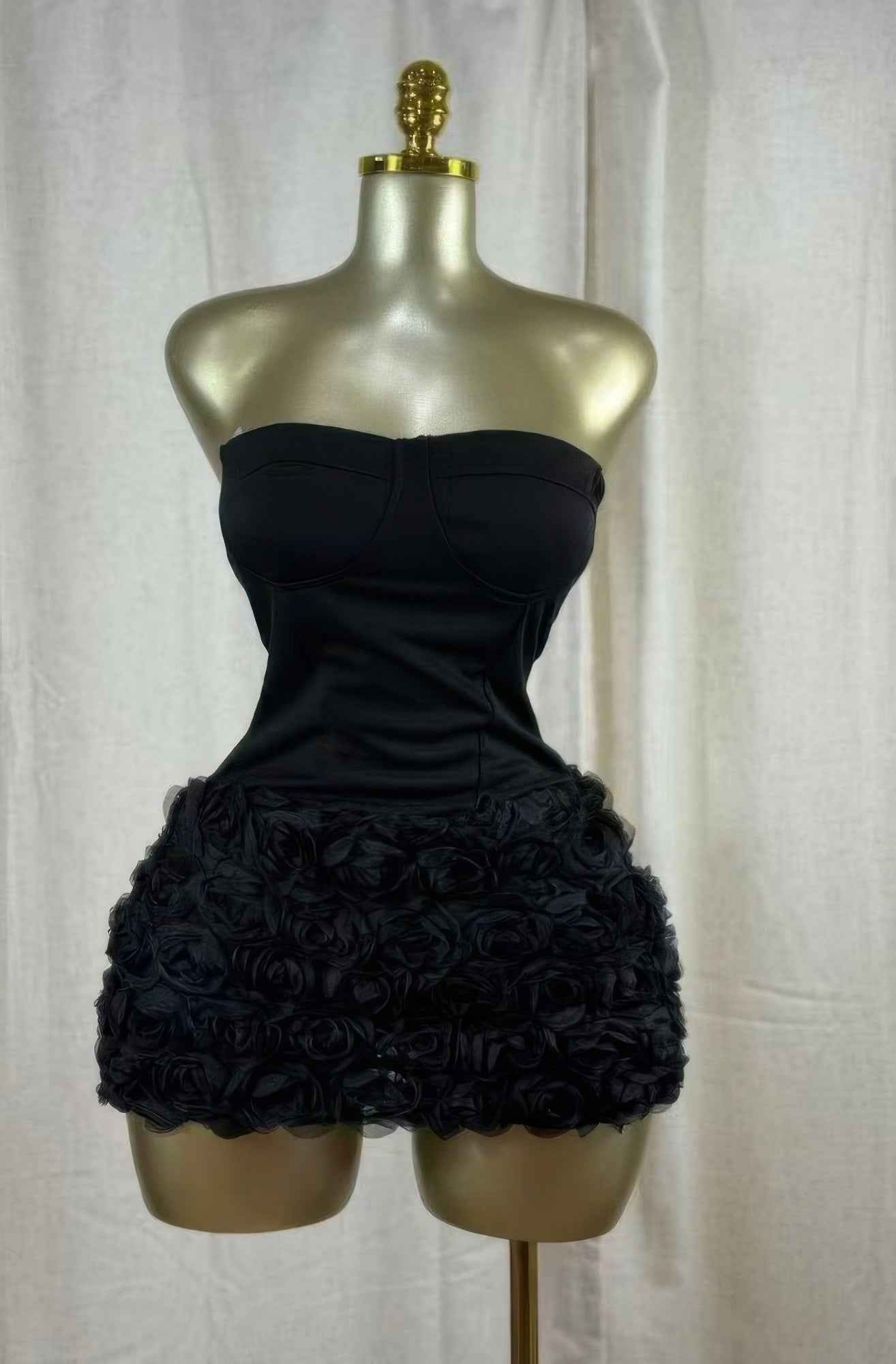 Midnight Rose Garden Mini Dress