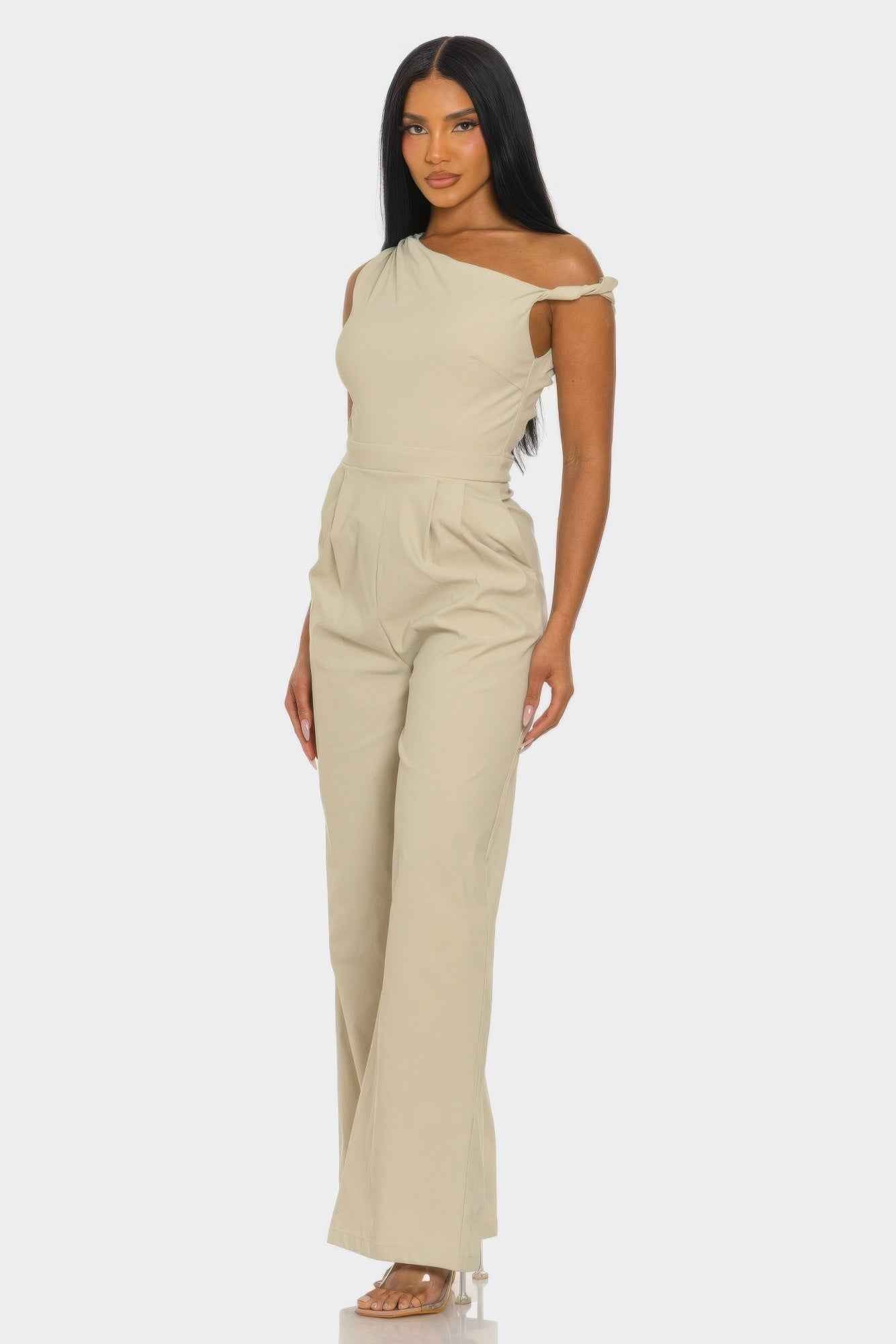 Chic Poise One-shoulder Jumpsuit