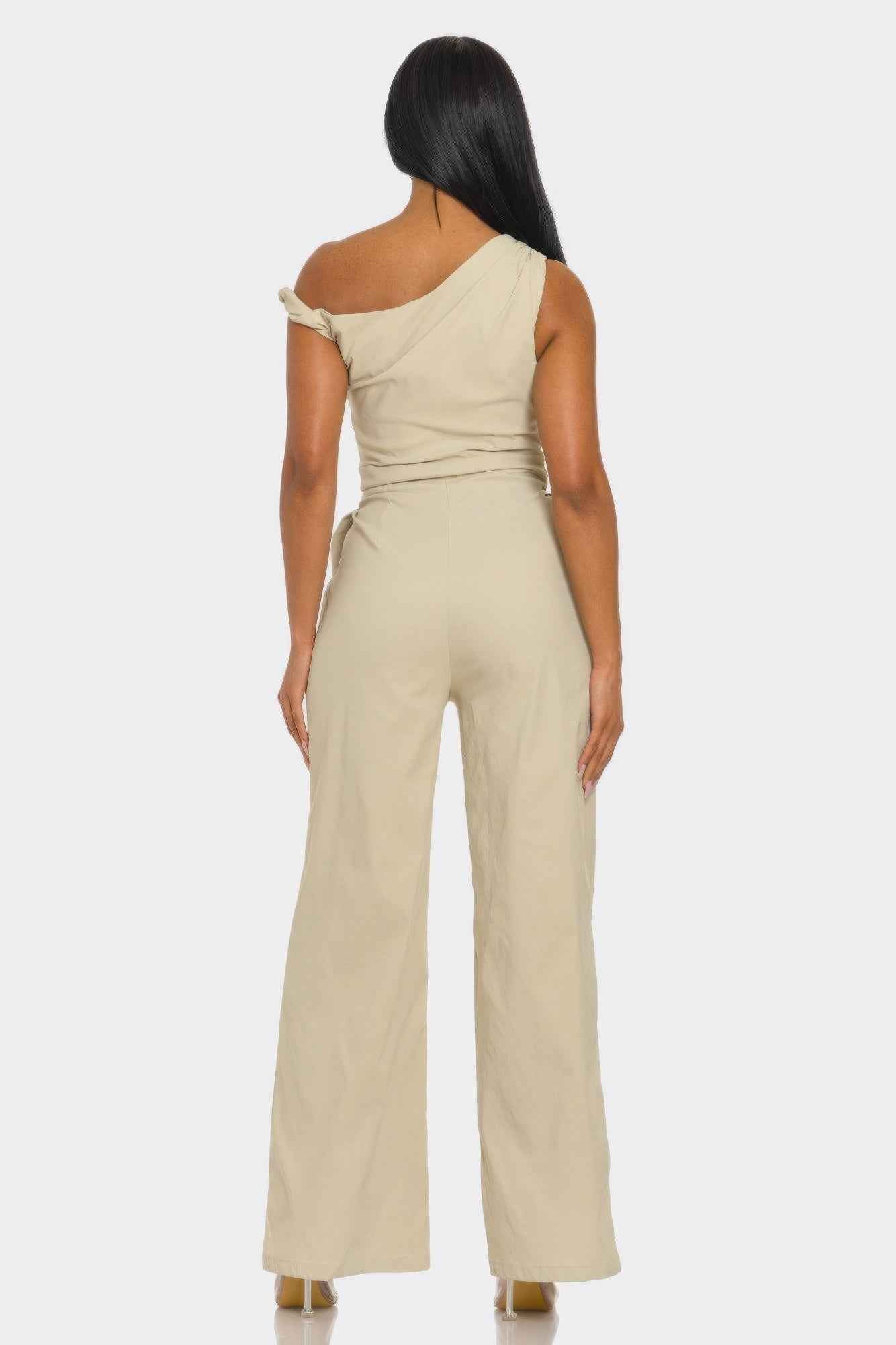 Chic Poise One-shoulder Jumpsuit