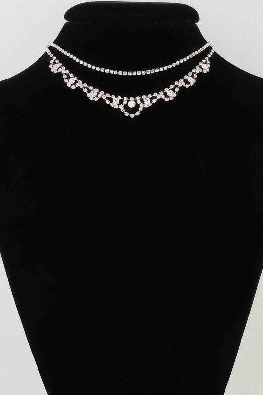 Bejeweled Curtain Drop Ballgown Necklace