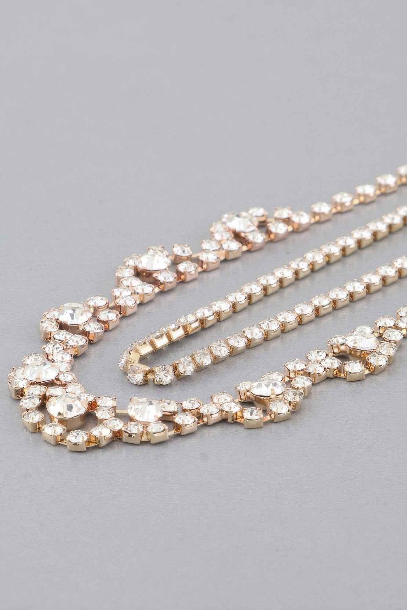 Bejeweled Curtain Drop Ballgown Necklace