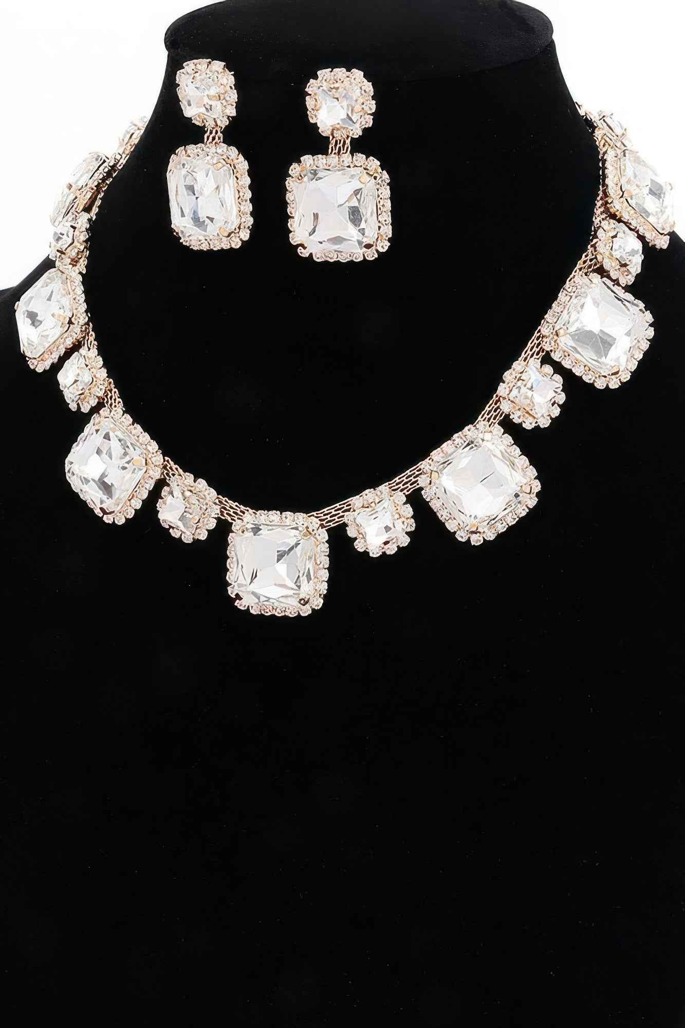 Rhinestone Party Necklace Set