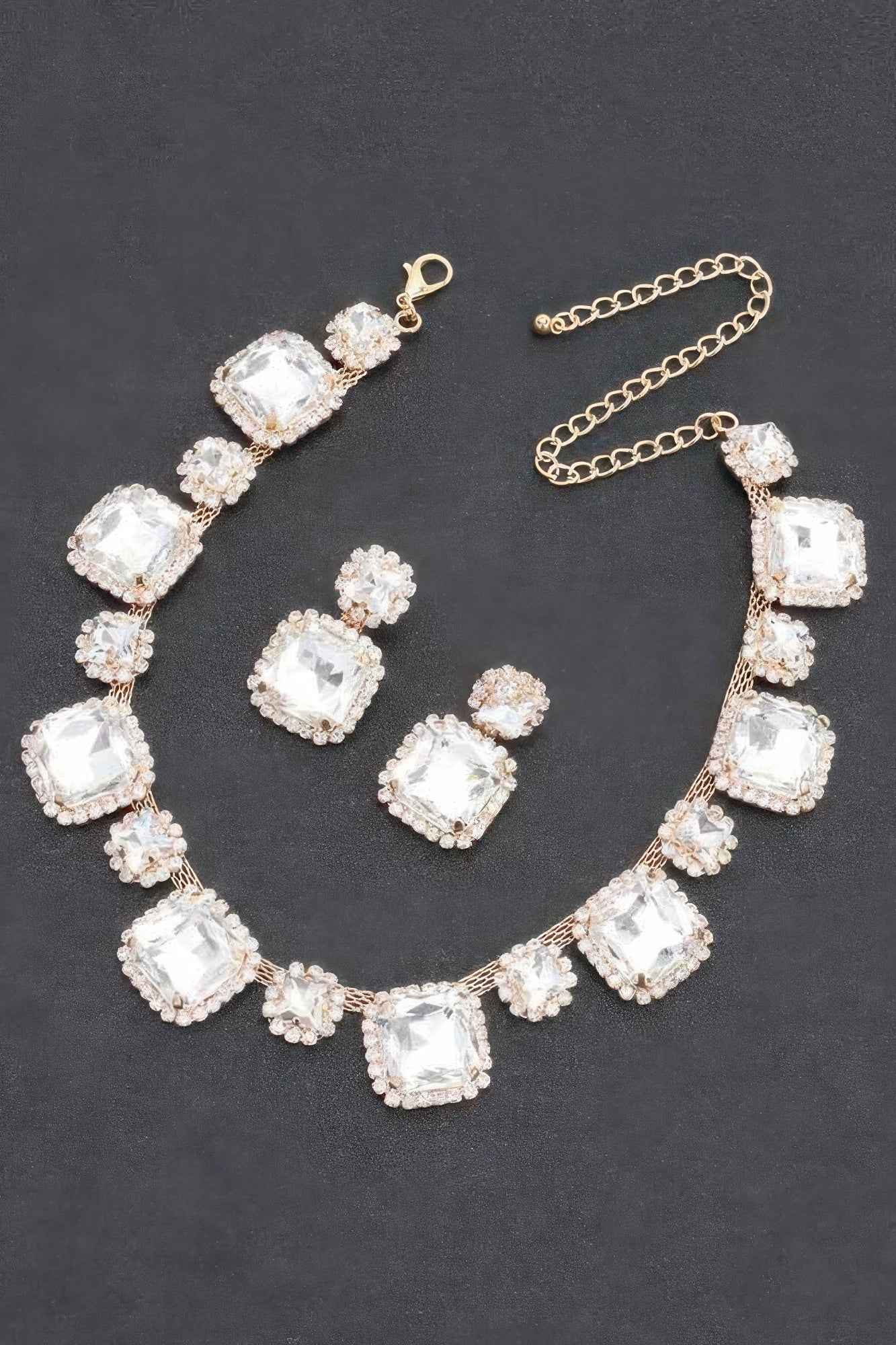 Rhinestone Party Necklace Set