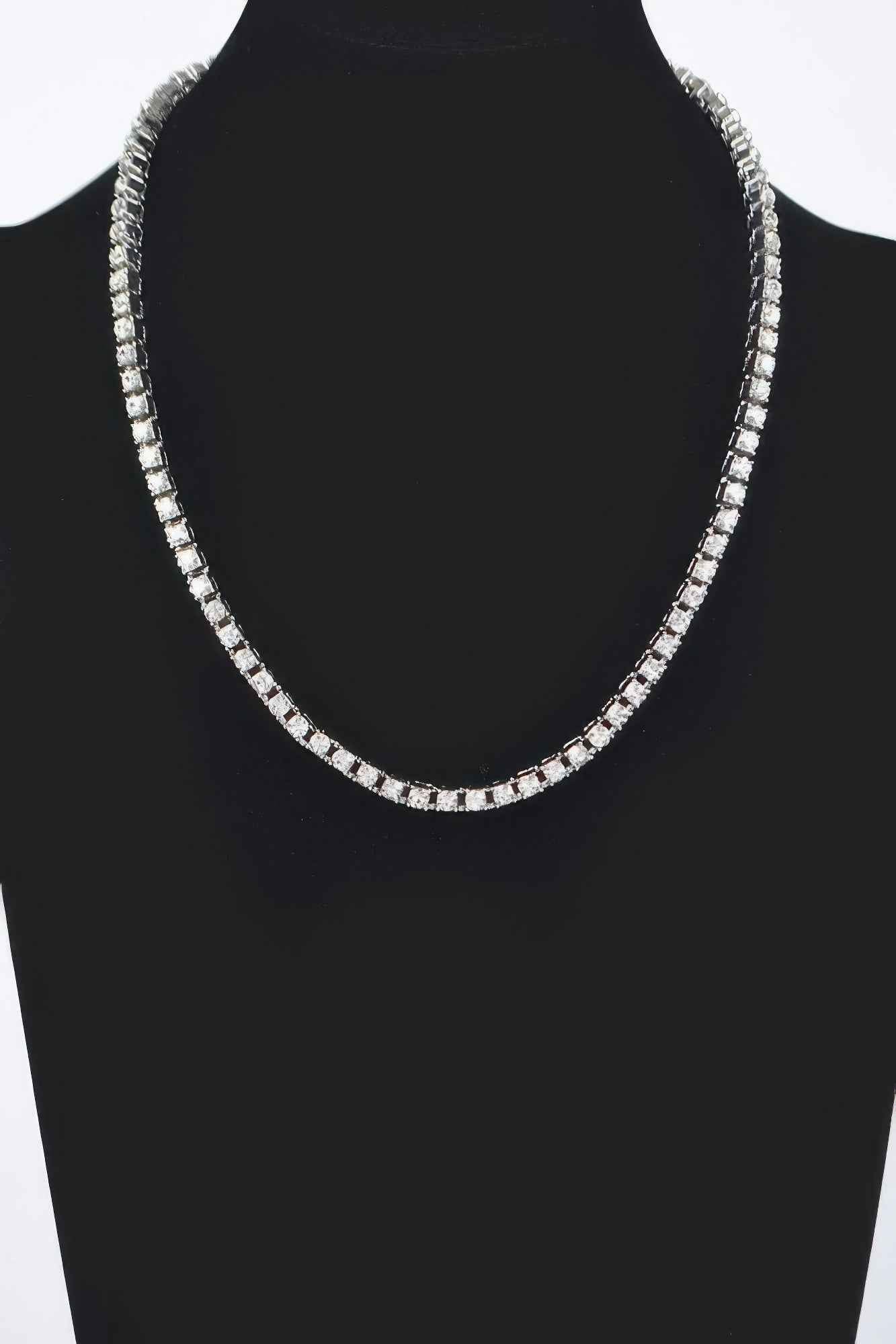 Rhinestone Chain Layered Necklace Chain