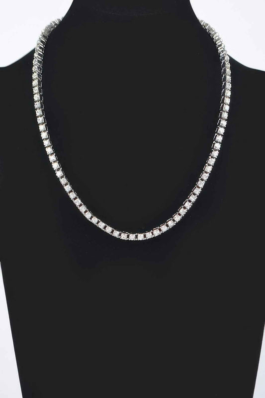 Rhinestone Chain Layered Necklace Chain