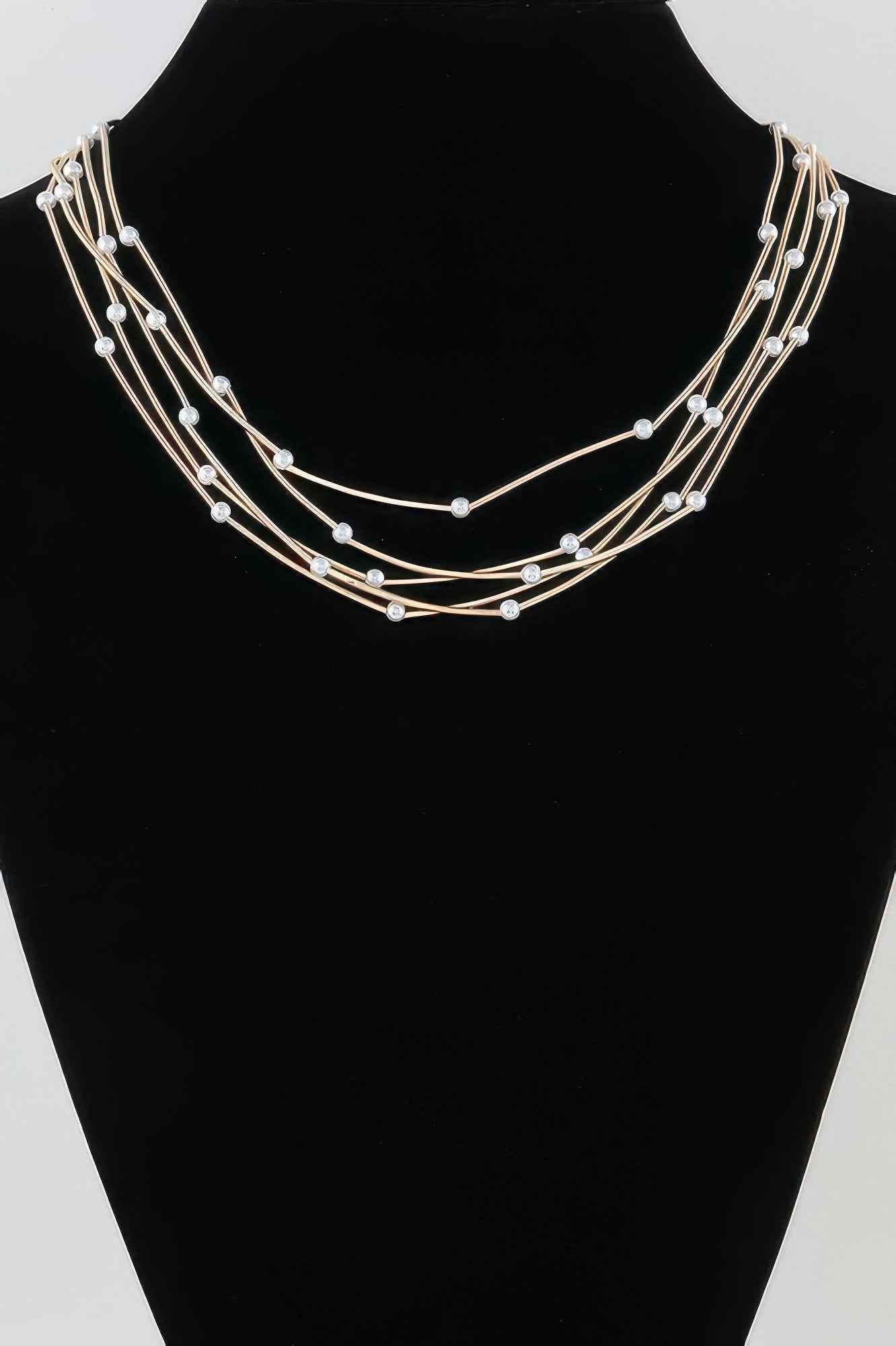 Multi Pillar Beaded Necklace