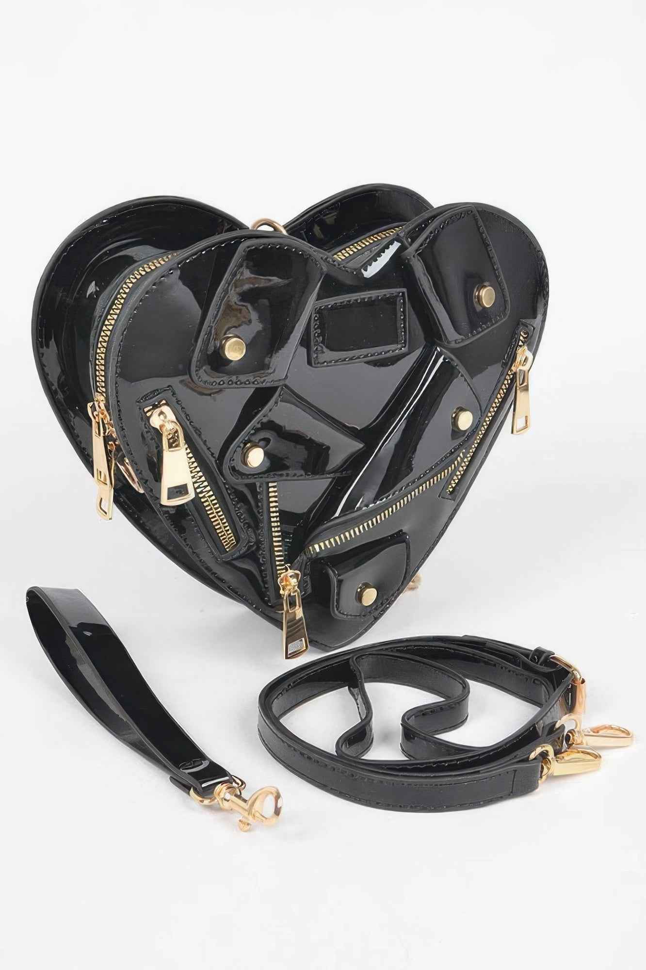 Heart Shape Jacket Crossbody Bag