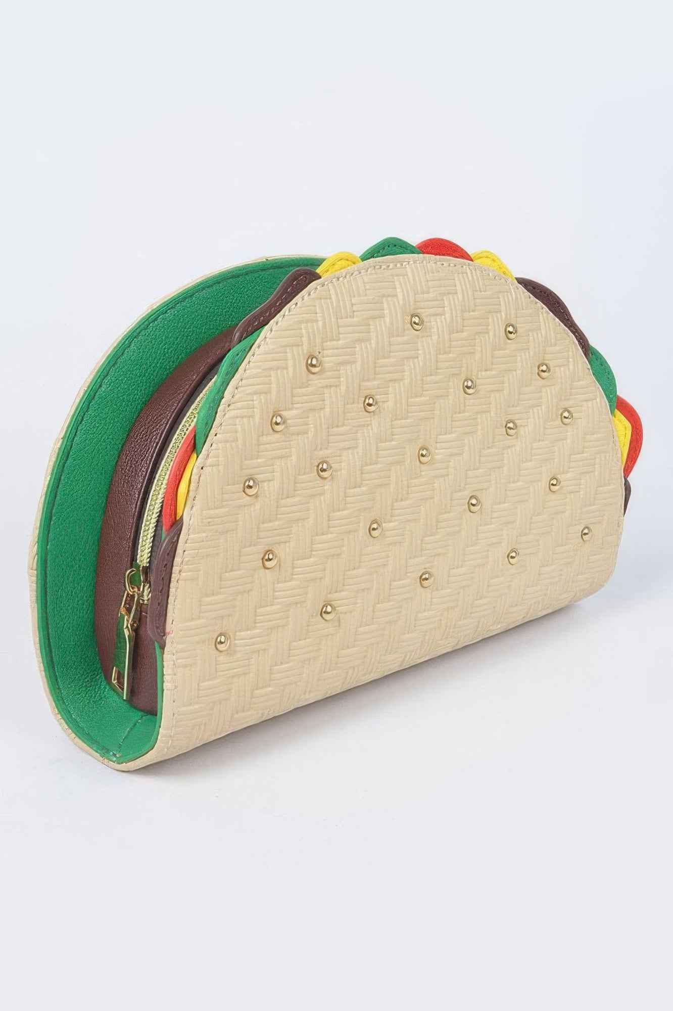 Studded Taco Shape Clutch