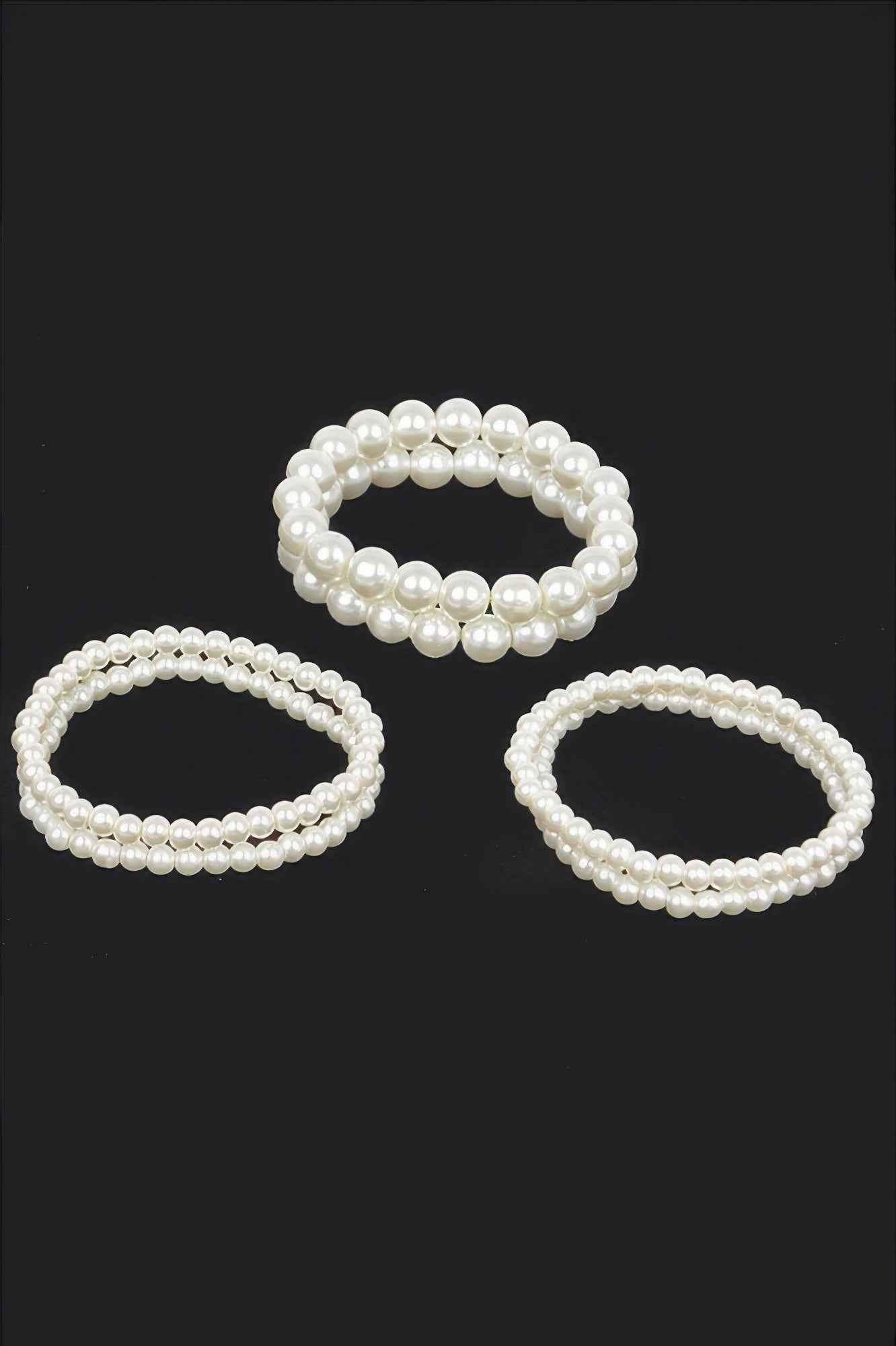 Multi Faux Pearl Stretch Bracelet