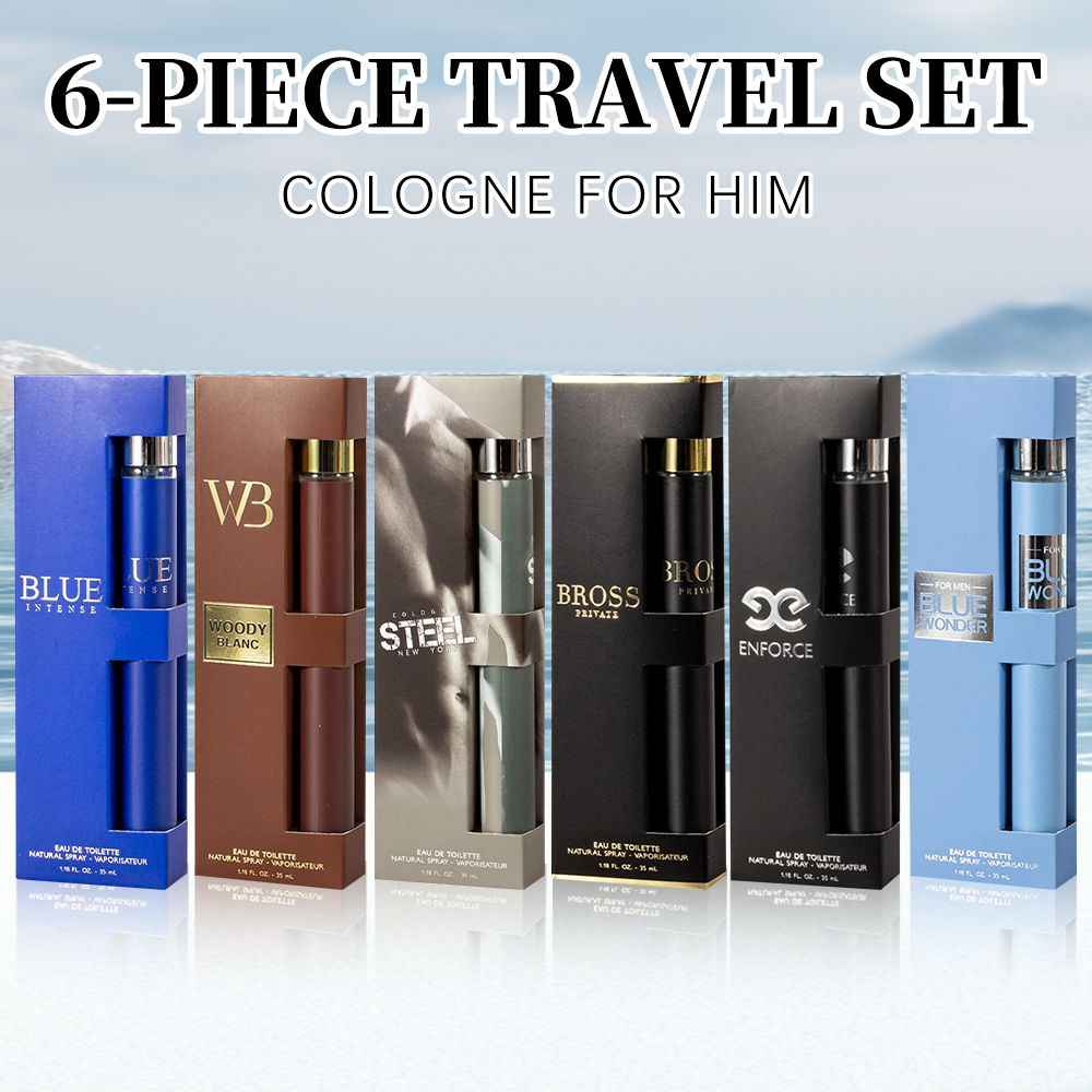 6pcs Set, 1.18fl.oz/35ml Each Bottle, Men's Eau De Toilette Spray, Long-Lasting Perfume, 6 Different Scent, Perfect for Dating, Daily Life, Parties, Gift Giving